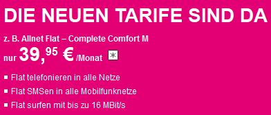 Neue Tarife der Telekom